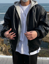 メリーディタッチャブルフーディライダージャケット / MELLY DETACHABLE HOODY RIDER JACKET(2COLOR)