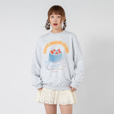 SUGAR CAKE SWEAT SHIRT_WHITE MELANGE