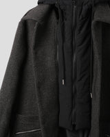 ウールセンスインナーフードコート/wool sense inner hood coat 2color