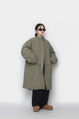 ロングボンバーパッディドジャケット