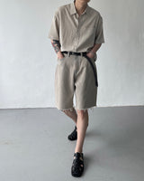 ピグメントバルミューダカッティングデニム / MG713 Pigment Bermuda Cutting Denim (3 colors)
