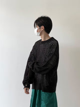 Netting round neck knit