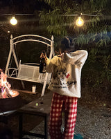 Anvely Checkered Sleep Pajamas Set