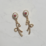 ビンテージローズガーデンピアス / Vintage Rose Garden Piercing - Ribbon Version