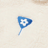 KIRSH X MISAKI KAWAI FLEECE MIX PATCH STADIUM MEN JACKET [IVORY]