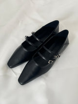 Lady stiletto two strap loafer 