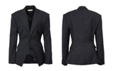 NAVY HOURGLASS STRIPE BLAZER(Copy) (6679786717302)