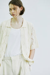 ウェーブニットハーフカーディガン/wave knited half cardigan cream