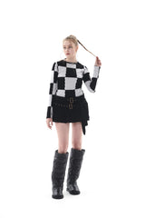 CHECK HOLE KNIT
