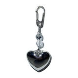 Pierced plumpy heart keychain