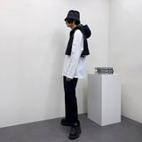 クロップパッドデッドフードベスト/[Unisex] Cropped padded hooded vest (2 colors)