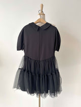 [SALE] Short sleeve collar lace puff dress