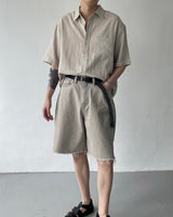 ピグメントバルミューダカッティングデニム / MG713 Pigment Bermuda Cutting Denim (3 colors)