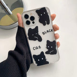 ブラックキャットフォーンケース / Black cat Phone Case 01