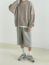 Netting round neck knit