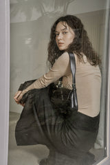 ドレープジャージートップス/DRAPE JERSEY TOP_BEIGE