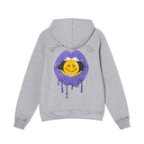 パープルリップフーディー / PURPLE LIP HOODIE gray
