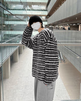 ストライプアンゴラニット / Striped Angora Knit