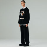 アーチプリンティングスウェット/ARCH PRINTING SWEAT SHIRT-BLACK