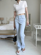 ロングブーツカットデニムパンツ / no.2301 Long Bootcut Light Blue Pants