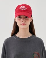 CAT HUMAN LOVE BALL CAP_RED