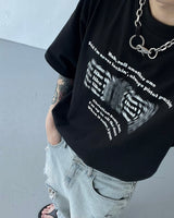 ブラーレタリングショートスリーブTシャツ / CH Blur Lettering Short-Sleeved T-Shirt (2 colors)