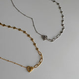 ハートボール2ウェイネックレス/hass Heart Ball Two Way Necklace - 2color