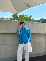 バイオウォッシングクーリングオーバーフィットリネンシャツ / LMN Bio-Washing Cooling Oversized Fit Linen Shirt (5 colors)