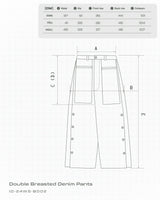 Double Breasted Denim Pants