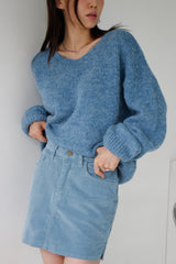 アルパカVネックニット / Alpaca V-neck Knit (6color)