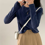 [BELLIDE MADE] MULTI-Half CROPED PLAIN LONG SLEEVE