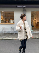 Ankara tteokbokki fleece coat