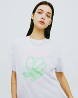 ペインティングフラワーTシャツ/PAINTING FLOWER TSHIRT-GREY