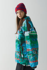 ロマンティックロゴパッディングジャンパー/BSR2223FWJK009 ROMANTIC LOGO PADDING JUMPER GREEN BLUE