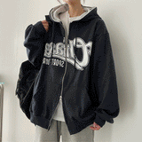 Char Two-Way Coloring Hooded Zip-Up