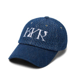 KYR Signature Logo Embossing Denim Ball Cap (Deep Blue)