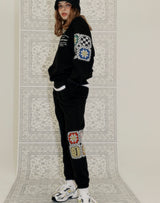 GRANNY SQUARE JOGGER PANTS BLACK (6691423453302)