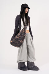 Clover shirring crop cardigan