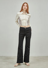 ウェーブクロップシャツ/WAVY CROPPED SHIRT