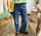ワイドフィットロールアップチェックデニムパンツ/WIDE FIT ROLL-UP CHECK DENIM PANTS [6882]