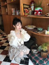 ロマンティックラブレースクロップベルベットノースリーブ