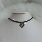 ベイビーエンジェルハートチョーカーネックレス / Baby Angel Heart Choker Necklace - Silver ver.