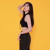 ロングチョーカークロップトップ(キャップ付き) / TOP(7811) Long Choker Crop Top (With Cap)