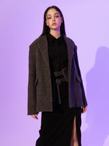Fantasia Corset Wool Jacket (BLACK)