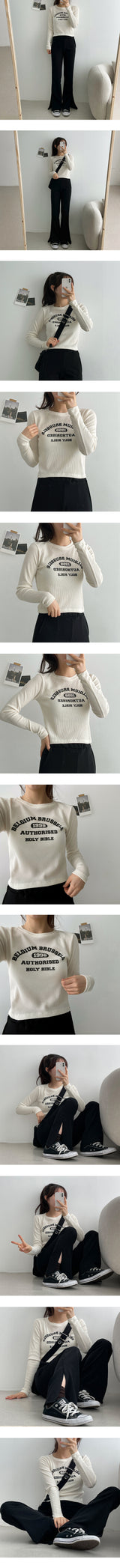 ホーリーワッフルロングスリーブTシャツ/Holly Waffle Long Sleeve Tee