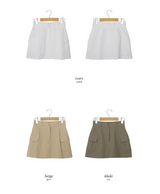 ツーボタンカーゴミニスカート (3color)