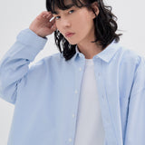 Washed Oxpord Shirt S87 Sky Blue (6622422302838)