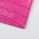 クロコダイルエンボポケットウォレット/CROCODILE EMBO POCKET WALLET-PINK
