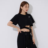 スクエアバックルショートスリーブTシャツ / TOP(9367) Square Buckle Short Sleeve T-shirt