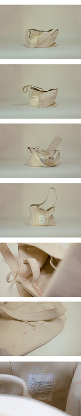 クロスビンテージキャンバスバッグ / Cross Vintage Canvas Bag - Natural
